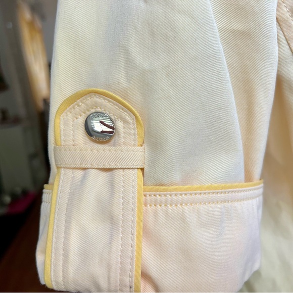 Tory Burch 🐆 Cotton Twill Safari Shirt in Iced Lemon NWT - Picture 12 of 12